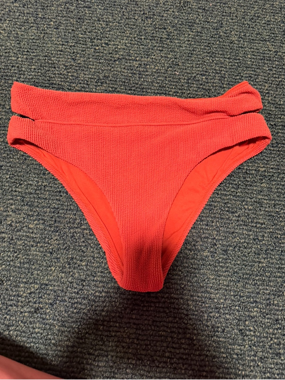 Rip Curl Coral Knit Textured Swim Bottom with Gold Logo